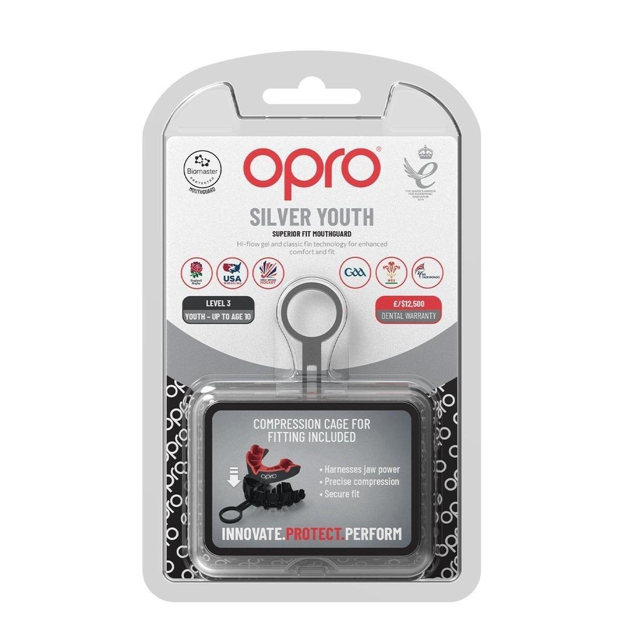 OPRO Self-Fit Silver Children's Mouthguard