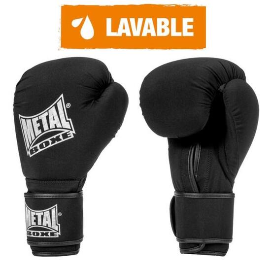Metal Boxe Gant Boxe Noir Lavable 08 oz