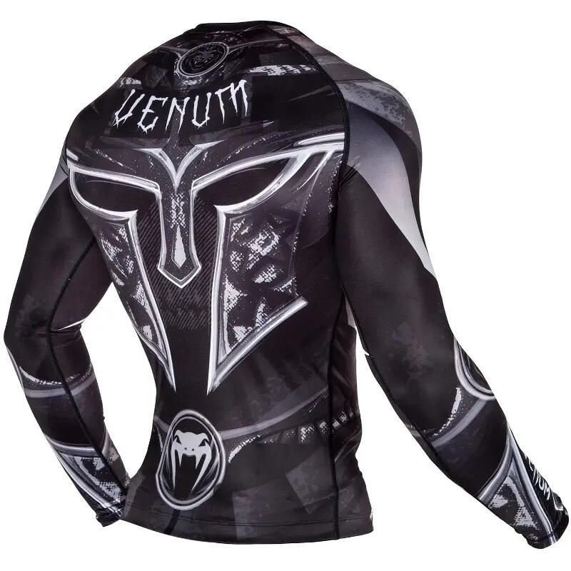 Venum Gladiator 3.0 Rashguard - Black-White - Long Sleeves 5/7