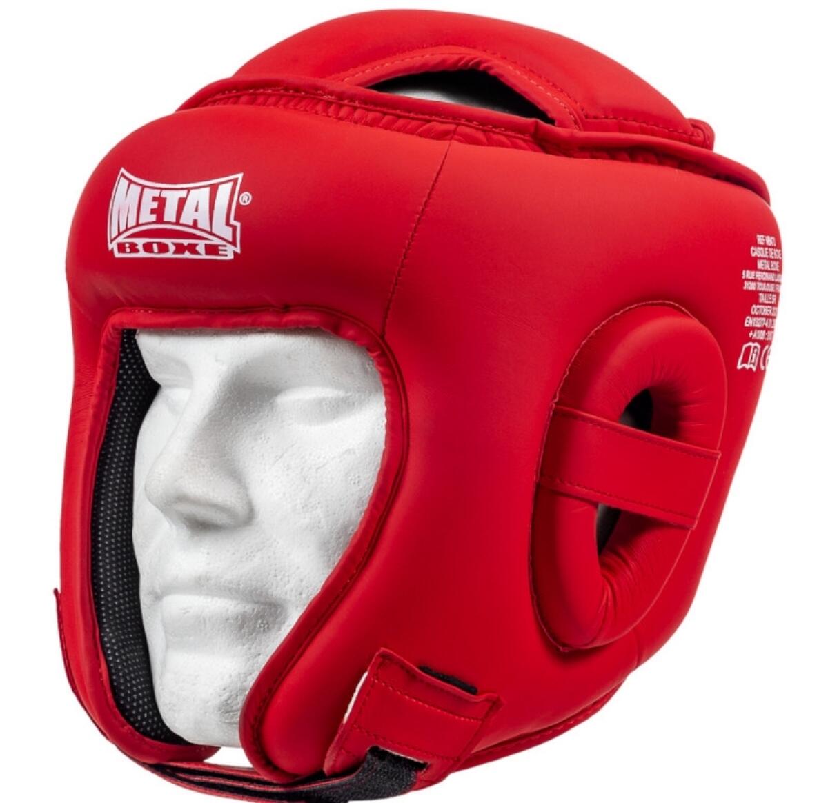 Metal Boxe Casque Competition Rouge Junior 2/7