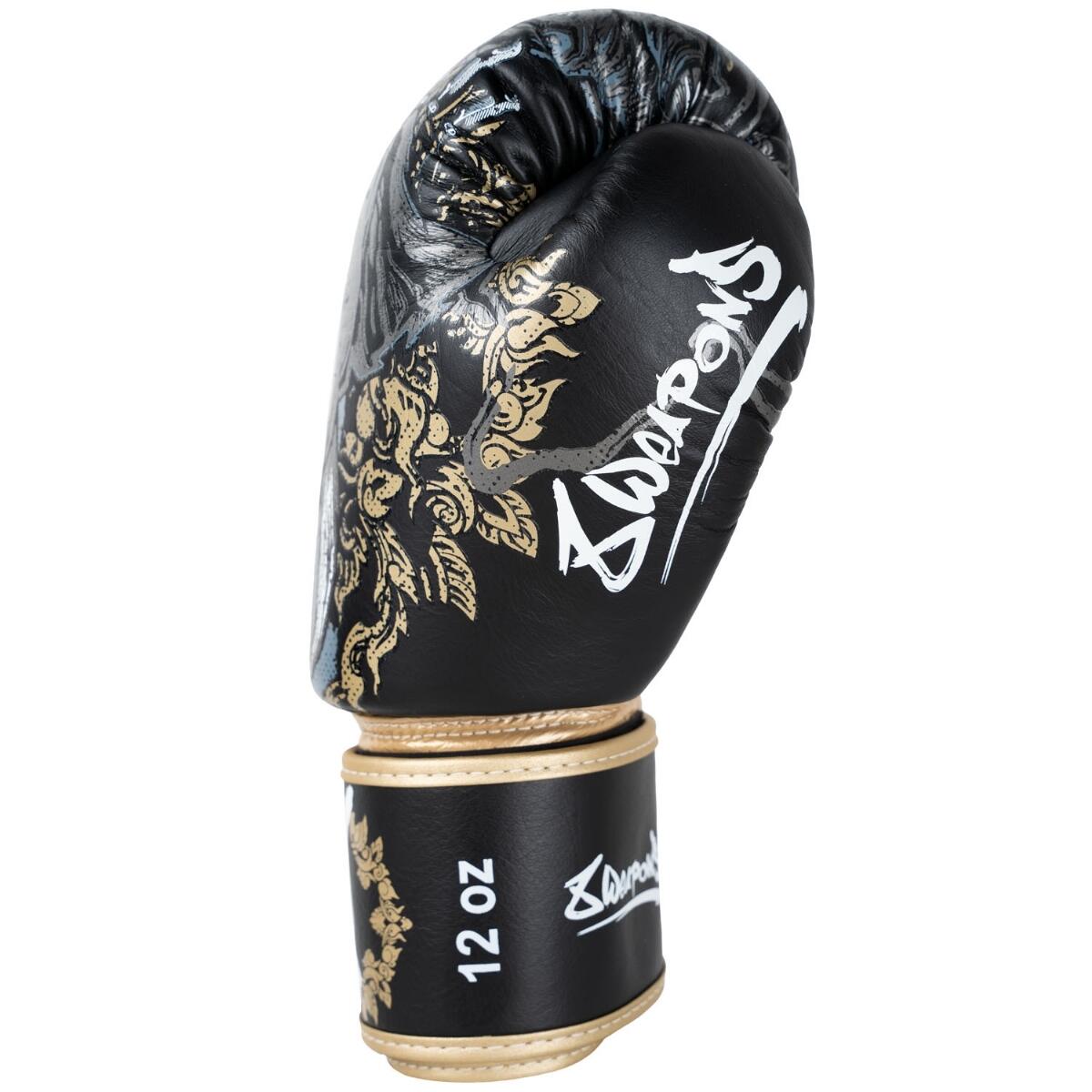 Boxhandschuhe 8 WEAPONS – Schwarz/Gold – 16 Oz – Three Elephants 2.0 2/7