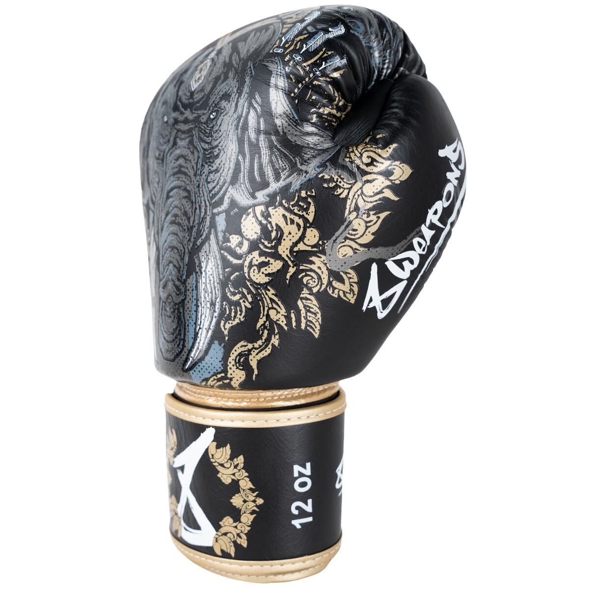 Boxhandschuhe 8 WEAPONS – Schwarz/Gold – 16 Oz – Three Elephants 2.0 7/7