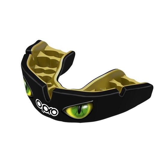 Protège-dents Instant Custom Fit OPRO Eyes – Noir/Vert/Or