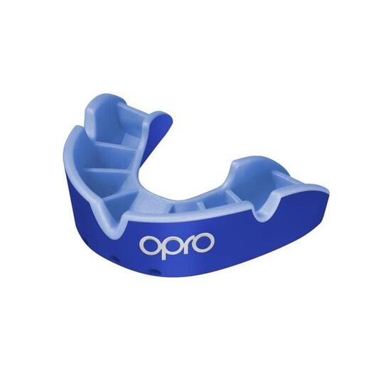 OPRO Silver Mouthguard Junior Dark Blue/Blue