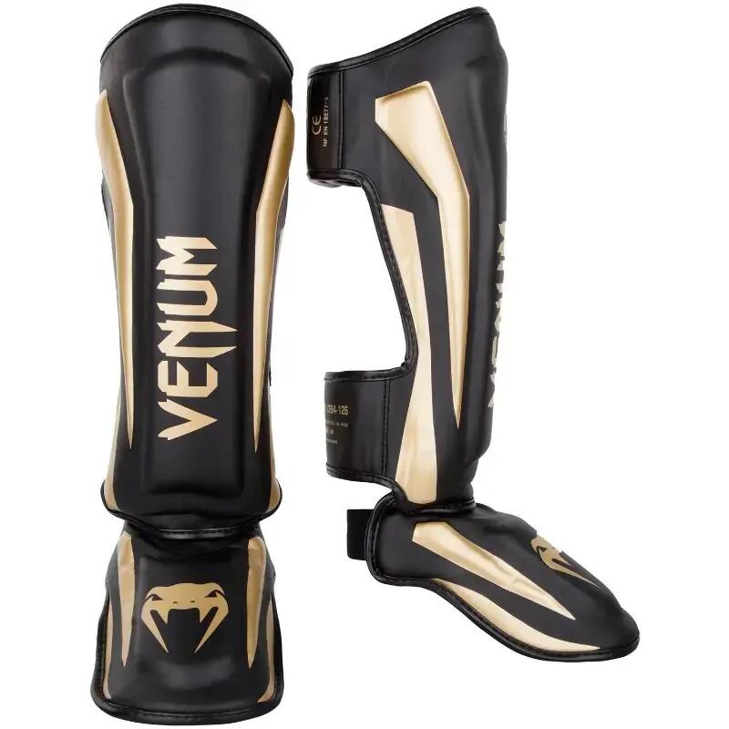 Venum Elite Standup Shin guards - Black/Gold