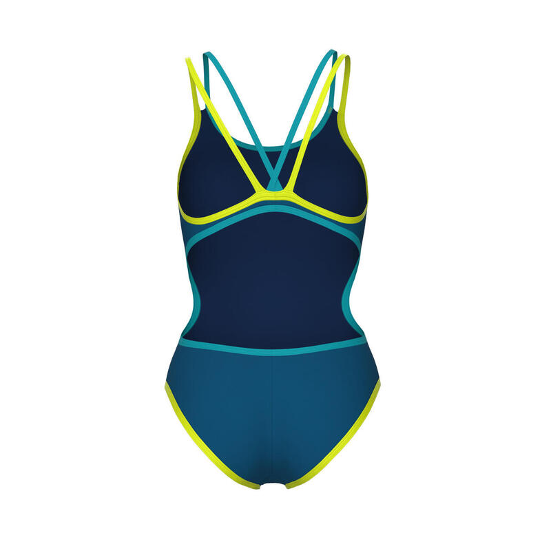 Arena W One Double Cross Back One Piece blue Cosmo-Softgreen