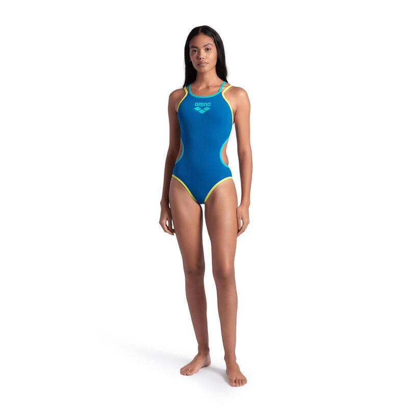 Arena W One Double Cross Back One Piece blue Cosmo-Softgreen