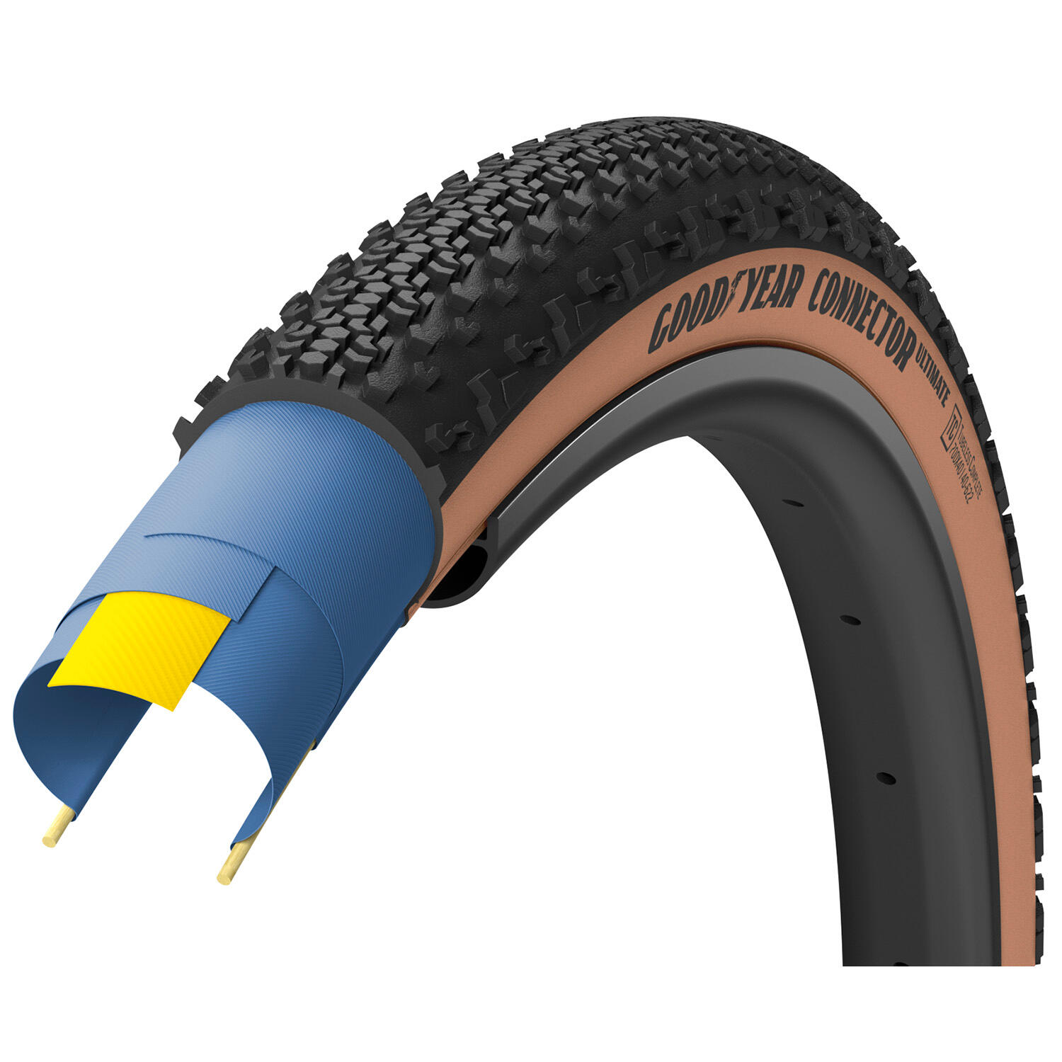KHEBIKES Skládací pneumatika KHE Connector TC 120TPI 28 palců / 700 x 35C