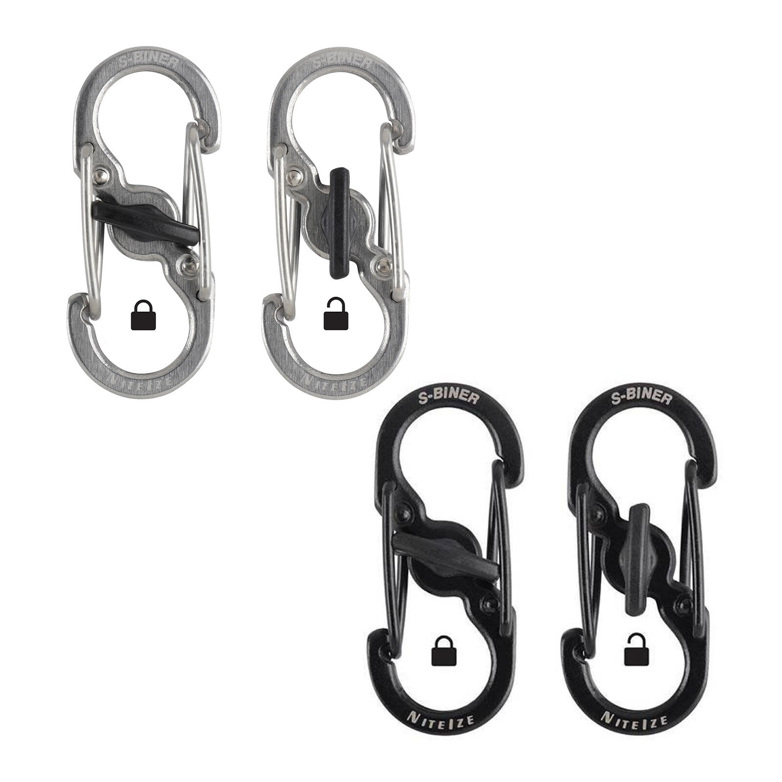 Karabinerhaken Nite Ize S-Biner Microlock (x2) 4/5