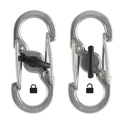 Microlock s-biner mini karabijnhaak sleutelhanger