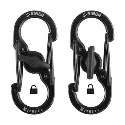 Microlock s-biner mini karabijnhaak sleutelhanger