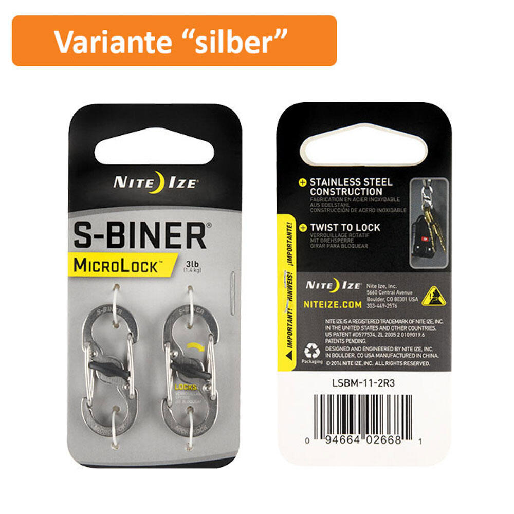 MicroLock S-Biner mini karabijnhaak sleutelhanger 5/5