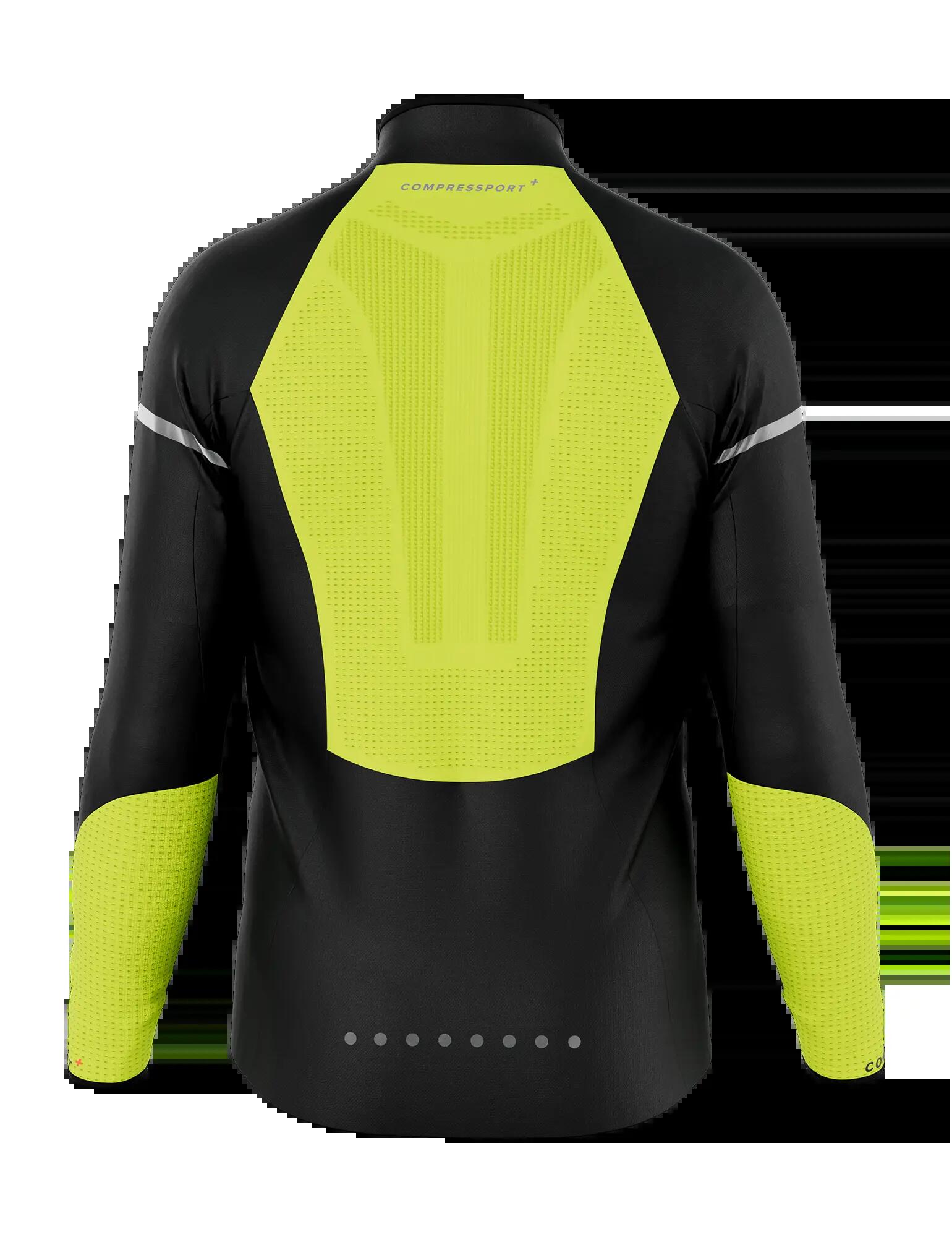Compressport Uomo Giacca a vento antivento Flash ad alta visibilità 2/7