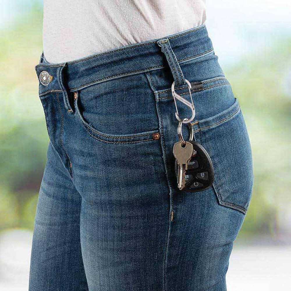 Doppel Karabiner S-Biner Mini Schnapp Haken Schlüsselanhänger 3/6