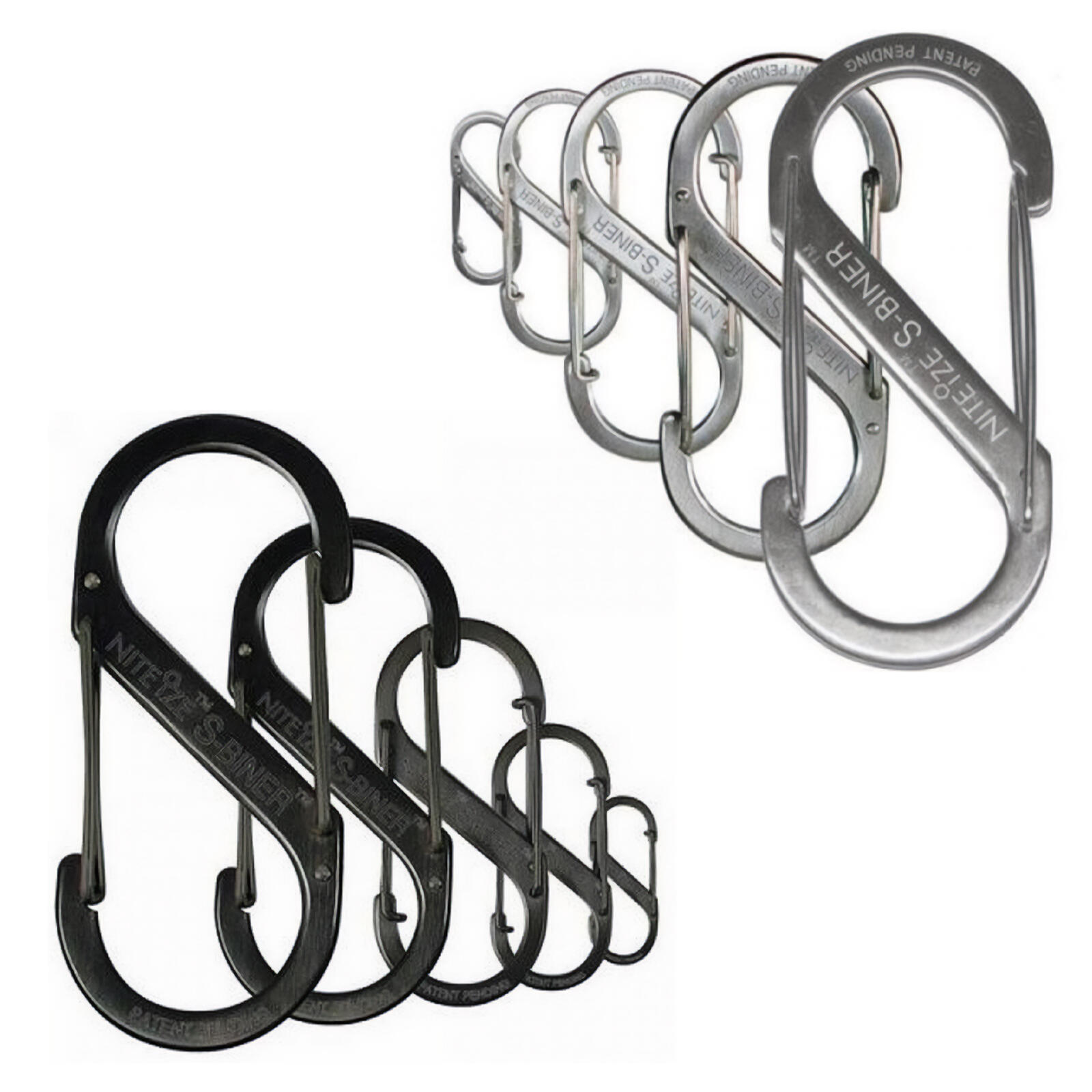 Doppel Karabiner S-Biner Mini Schnapp Haken Schlüsselanhänger 4/5