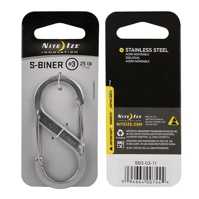 Doppel Karabiner S-Biner Mini Schnapp Haken Schlüsselanhänger 3/5