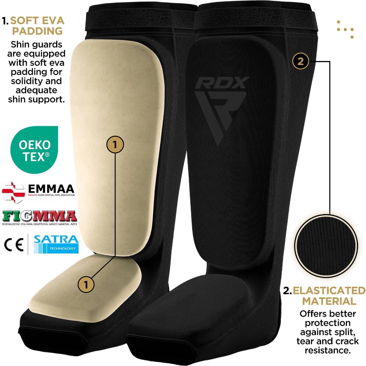 RDX Hosiery Shin Instep Scheenbeschermers van schuim 4/7