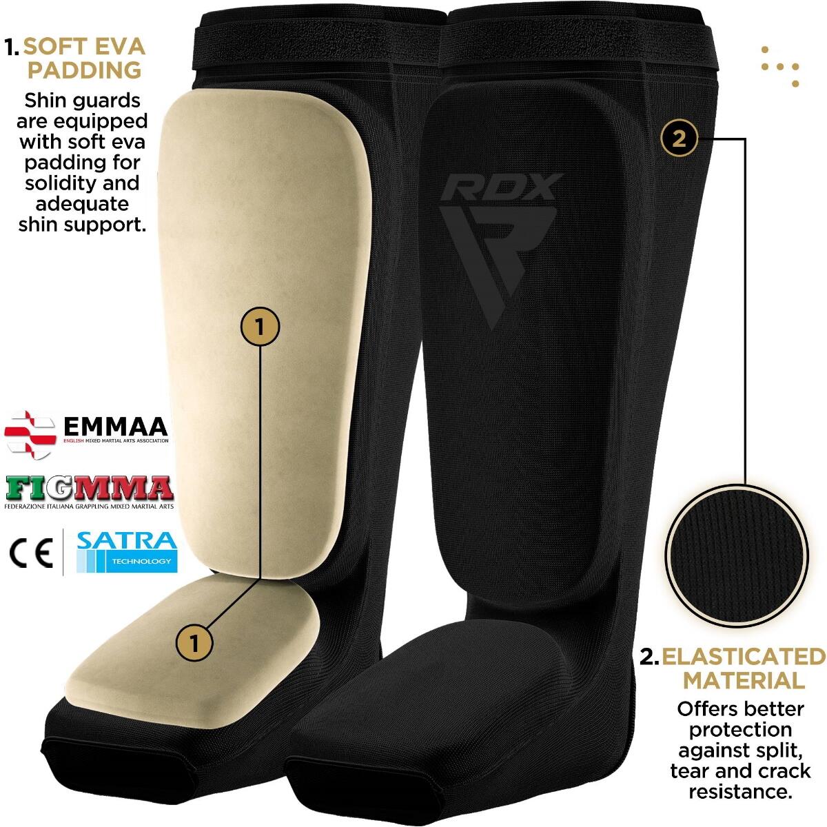 RDX Hosiery Shin Instep Scheenbeschermers van schuim 5/7