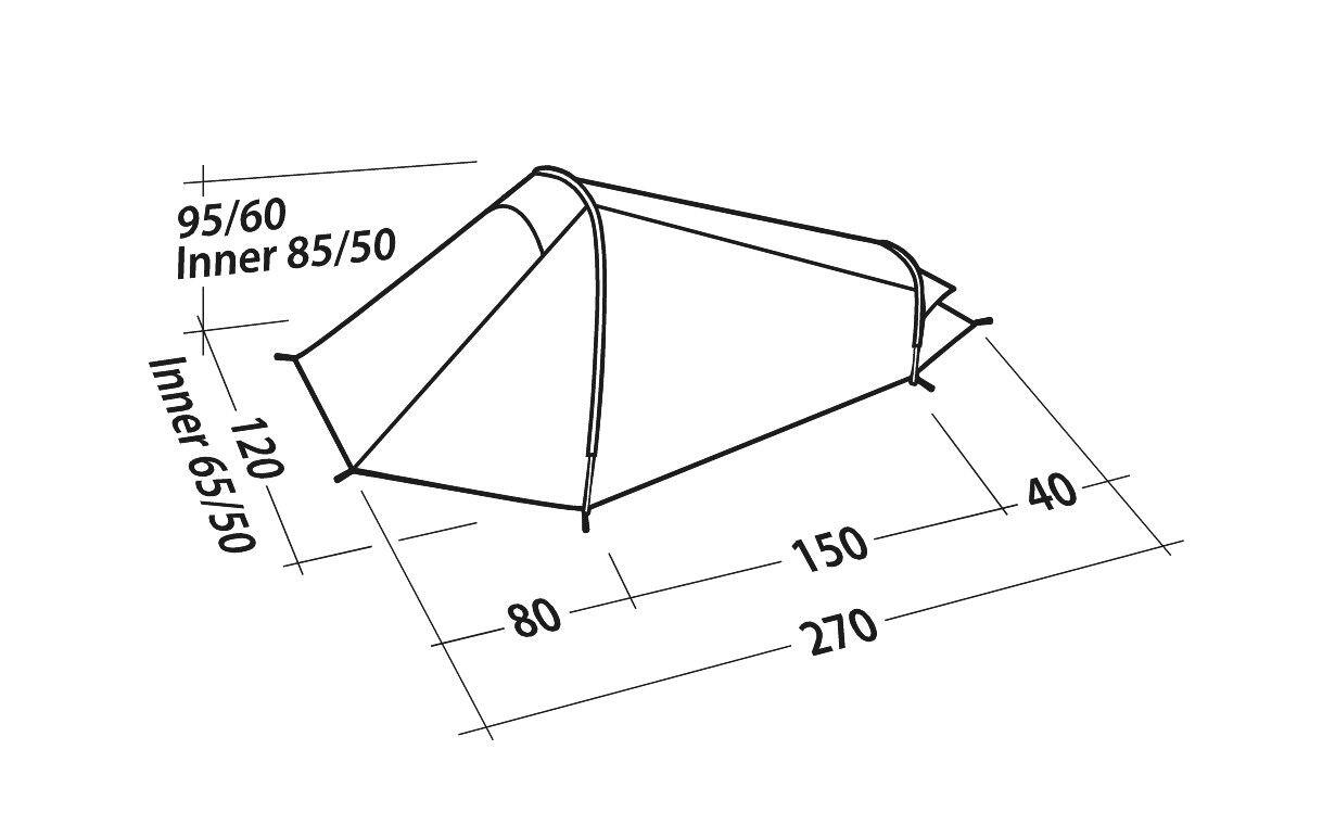 Robens Red Route Arrow Head 1 Person Tunnel Tent 5/5