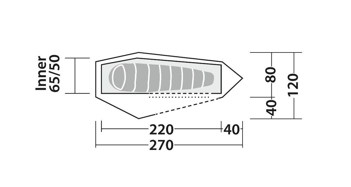 Robens Red Route Arrow Head 1 Person Tunnel Tent 3/5
