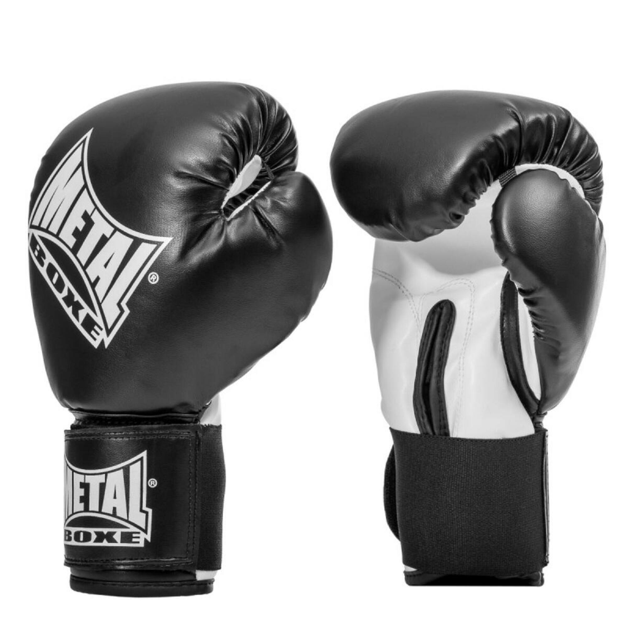 Metal Boxe - Gants De Boxe Initiation - Gants De Boxe - Noir - 6 Oz - Decathlon