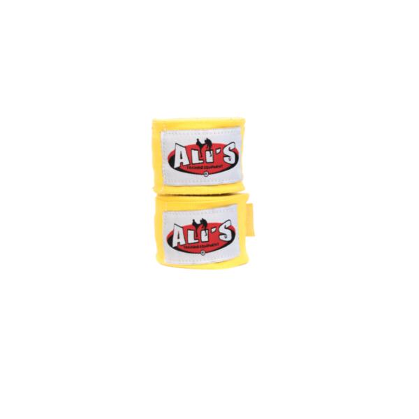 Bandages Ali's Fightgear Jaune 460cm pour Boxe Kickboxing 2/4