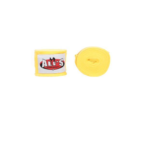 Bandages Ali's Fightgear Jaune 460cm pour Boxe Kickboxing 3/4