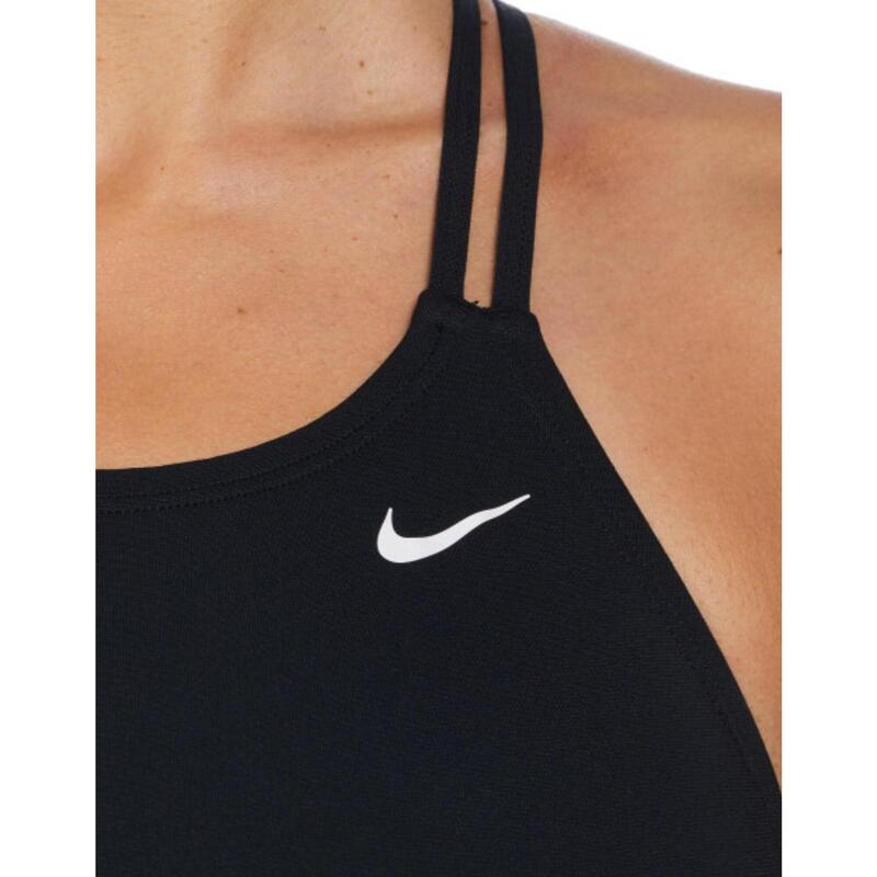 Nike Dames Badpak Hydrastrong Solid Spiderback One Piece Zwart