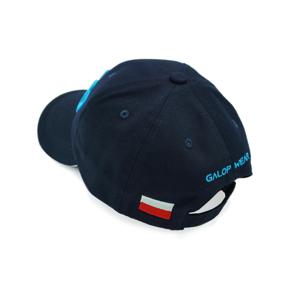 Czapka jeździecka z daszkiem GALOP WEAR #Galop z flagą Polski