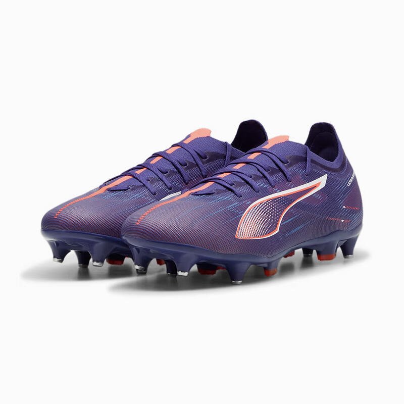 ULTRA 5 MATCH MxSG voetbalschoenen PUMA Lapis Lazuli White Sunset Glow Blue Pink