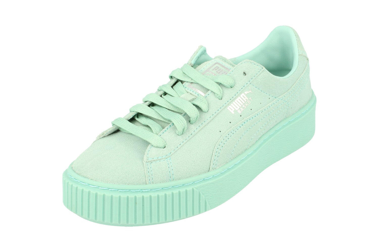 PUMA Basket Platform Reset Womens Trainers 363313 03