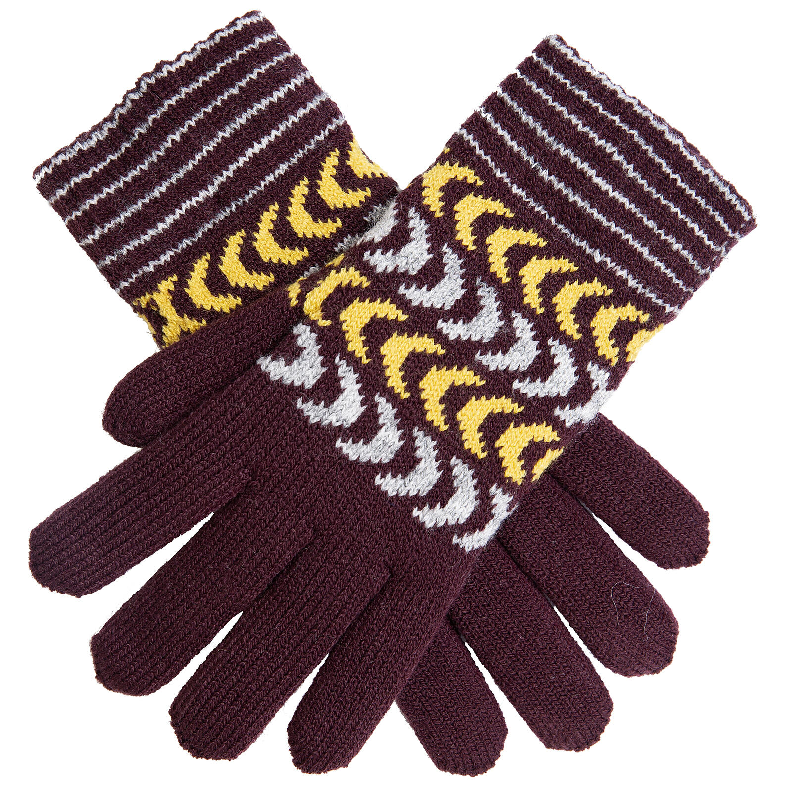 Dents Womens Gloves Fleece Lined Warm Chevron Winter Ski