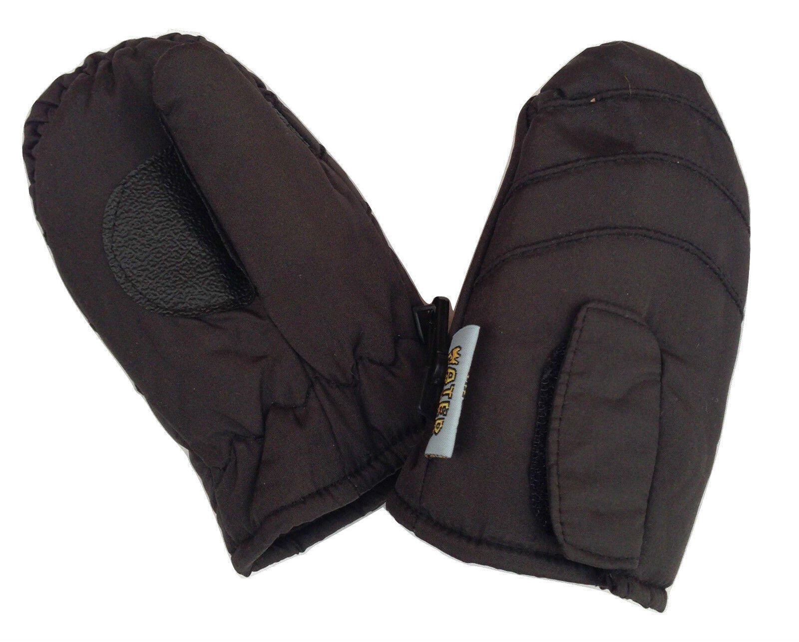 Kids Ski Gloves Mittens Waterproof Thermal Winter Snow Boys Girls Lined - Black