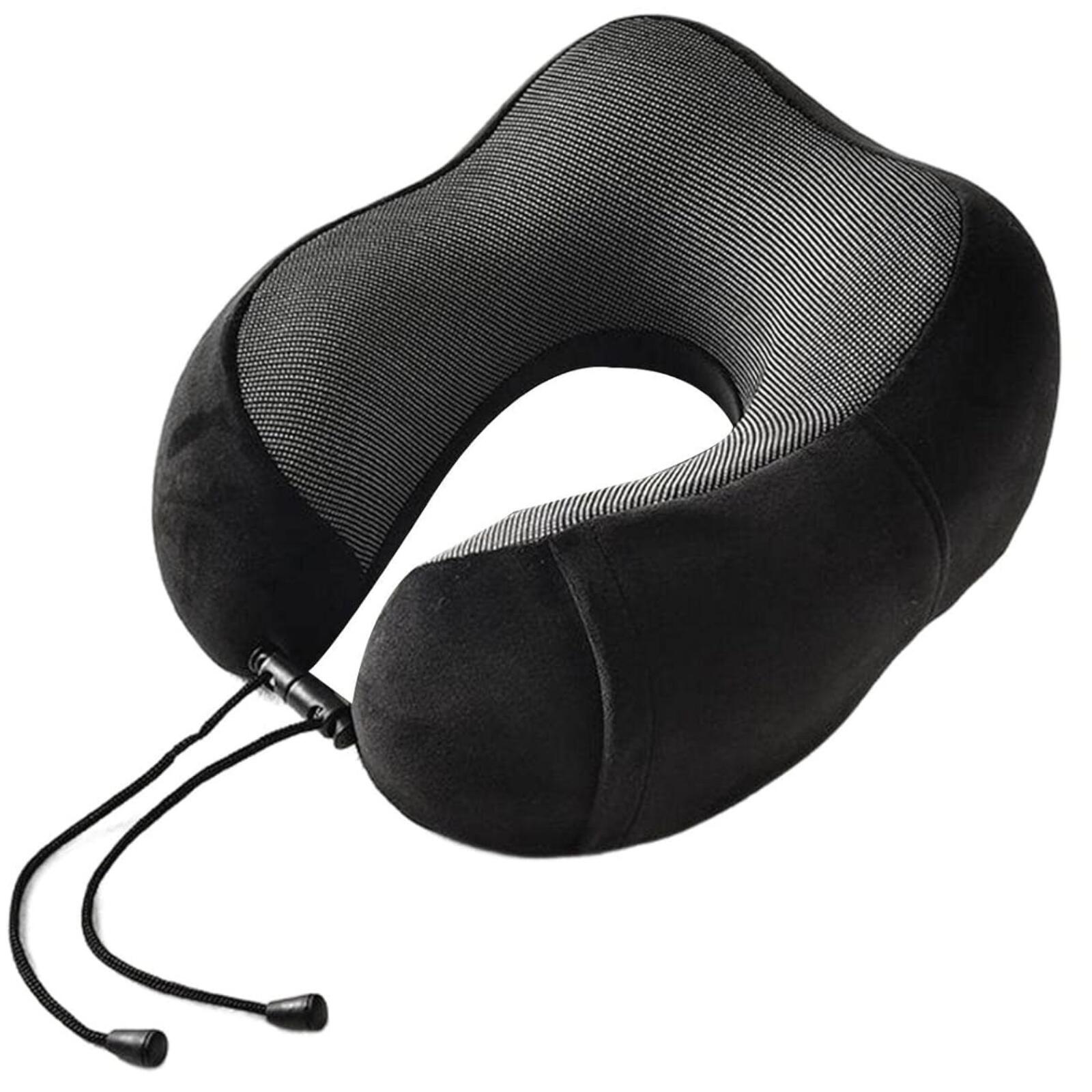 Velvet Memory Foam Neck Pillow Breathable for Travel Soft U Shaped