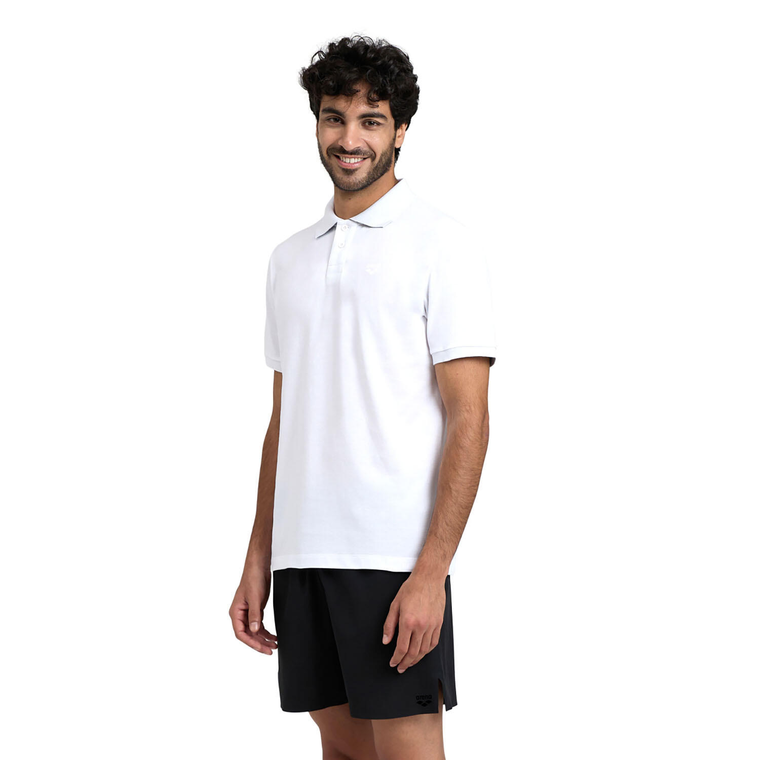 Arena - T-shirt De Plage Homme - Poloshirt Solid Cotton Piquet - T-shirt Crop Top - Blanc|gris - 52 2xl - Decathlon