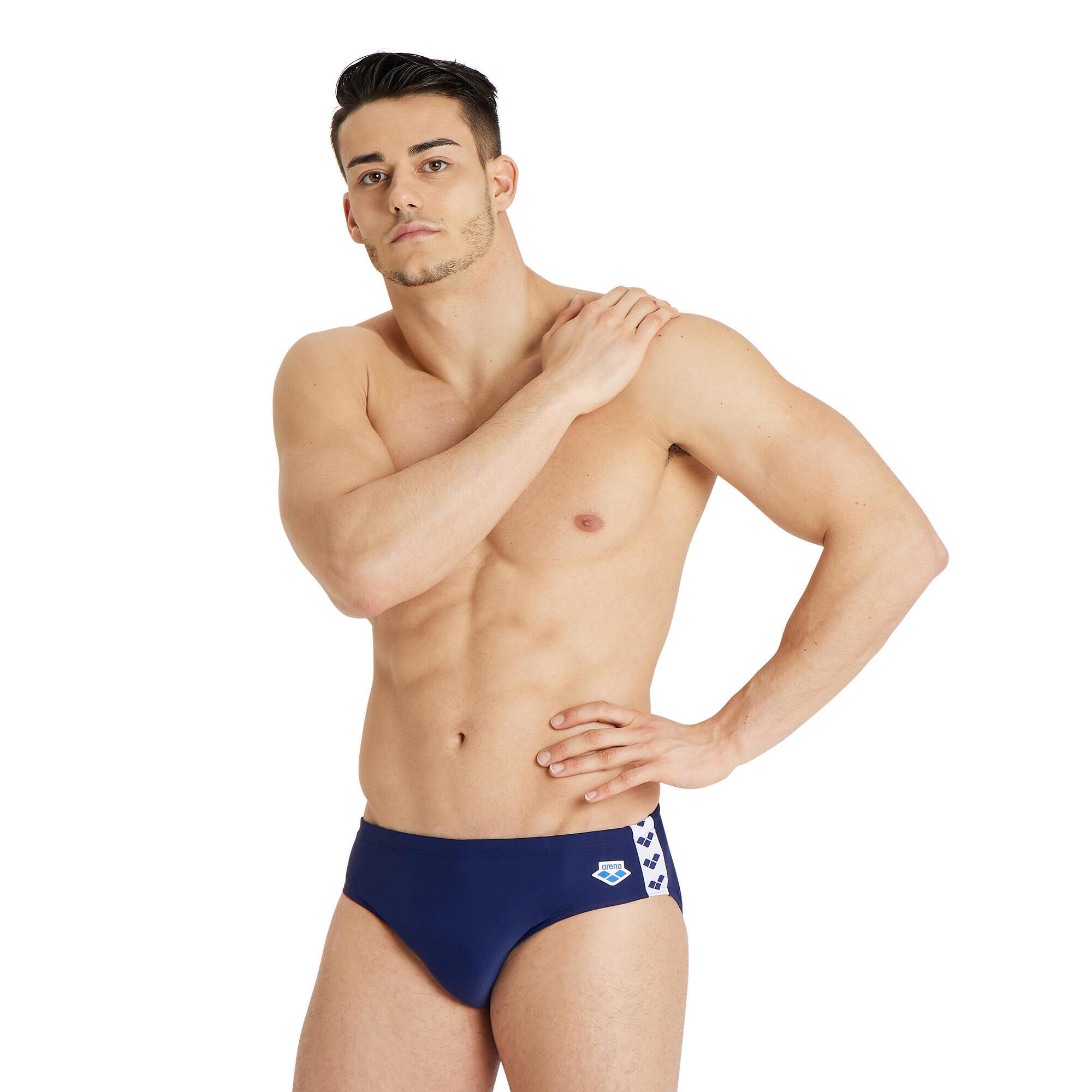 Arena - Slip De Bain Homme - Icons Solid - Maillot De Bain 1 Pièce - Bleu - 70 - Decathlon