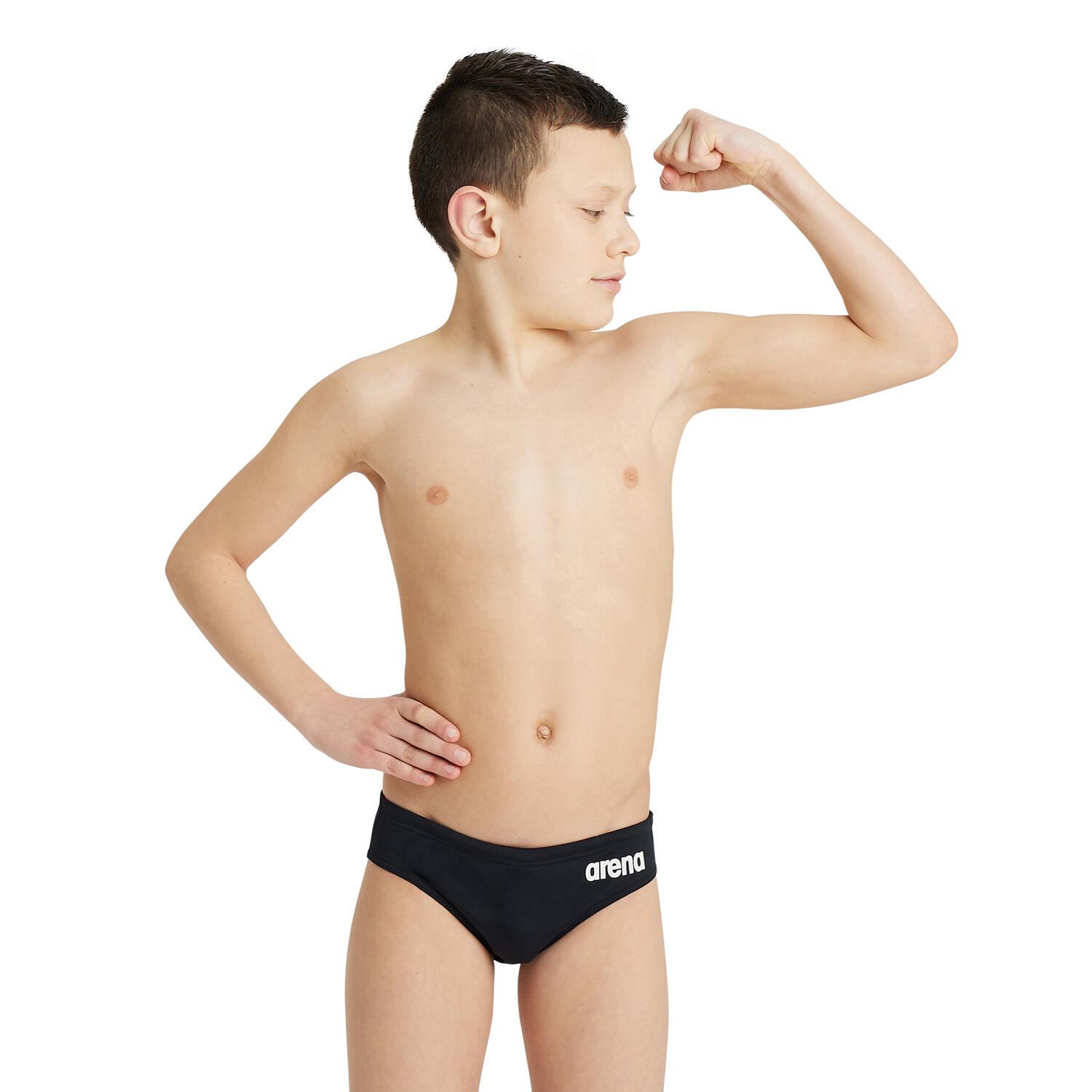 Arena - Slip De Bain Garçon - Team Solid - Slip De Bain - Blanc|noir - Decathlon