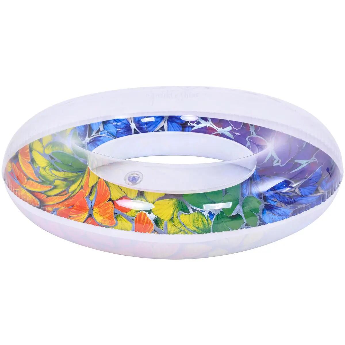 Schwimmring Schmetterling Ø90cm bunt, aufblasbar mit Sicherheitsventil 4/7