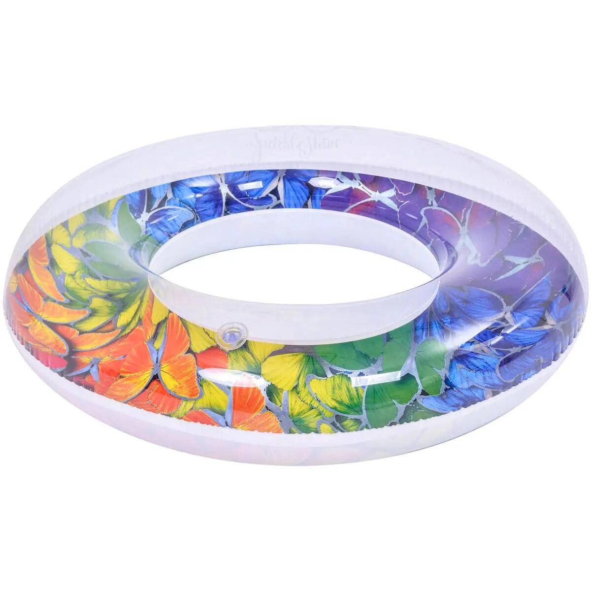 Schwimmring Schmetterling Ø90cm bunt, aufblasbar mit Sicherheitsventil 5/7
