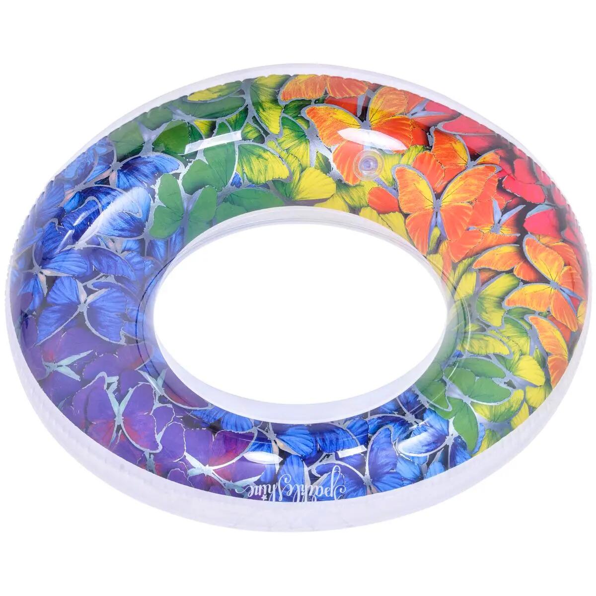 Schwimmring Schmetterling Ø90cm bunt, aufblasbar mit Sicherheitsventil 3/7