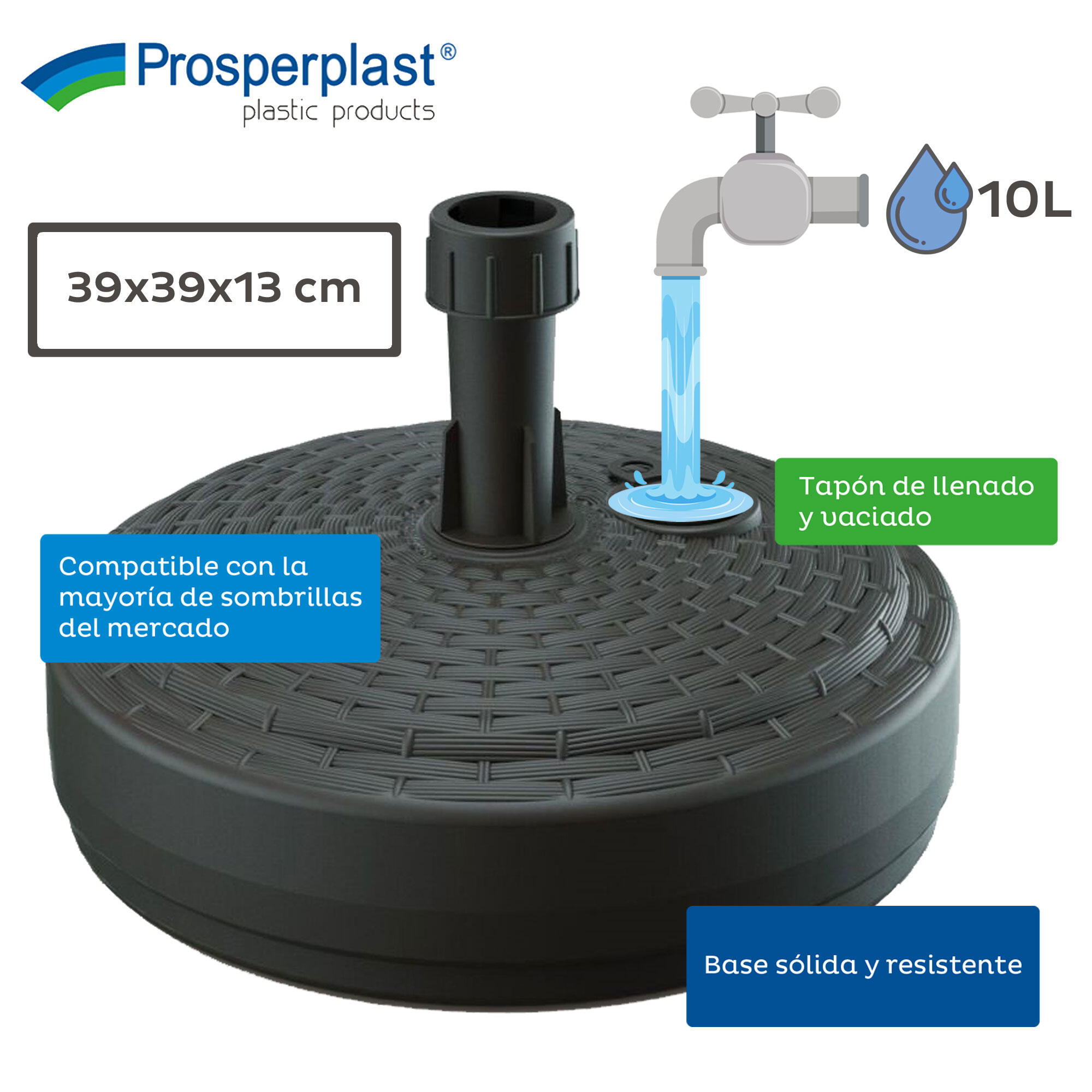 Podstawa do parasola Prosperplast wzór ratan