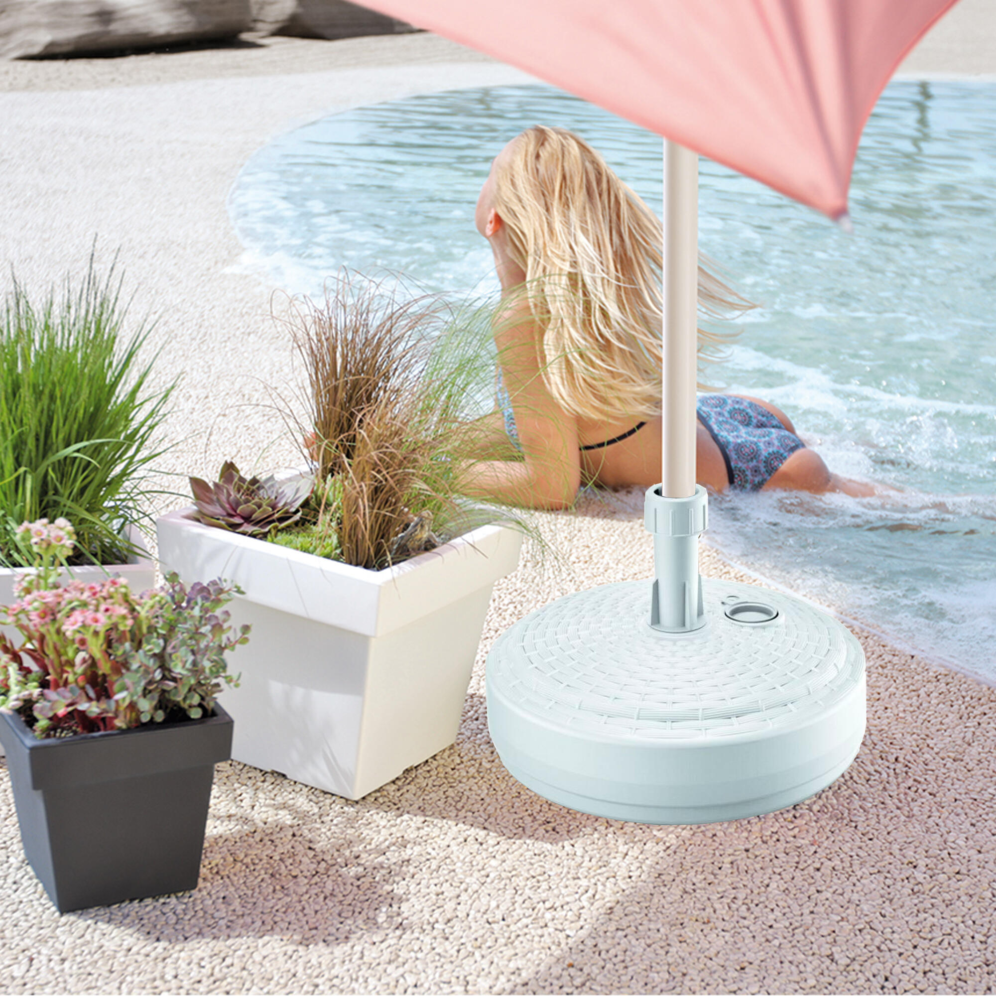 Podstawa do parasola Prosperplast wzór ratan 4/4