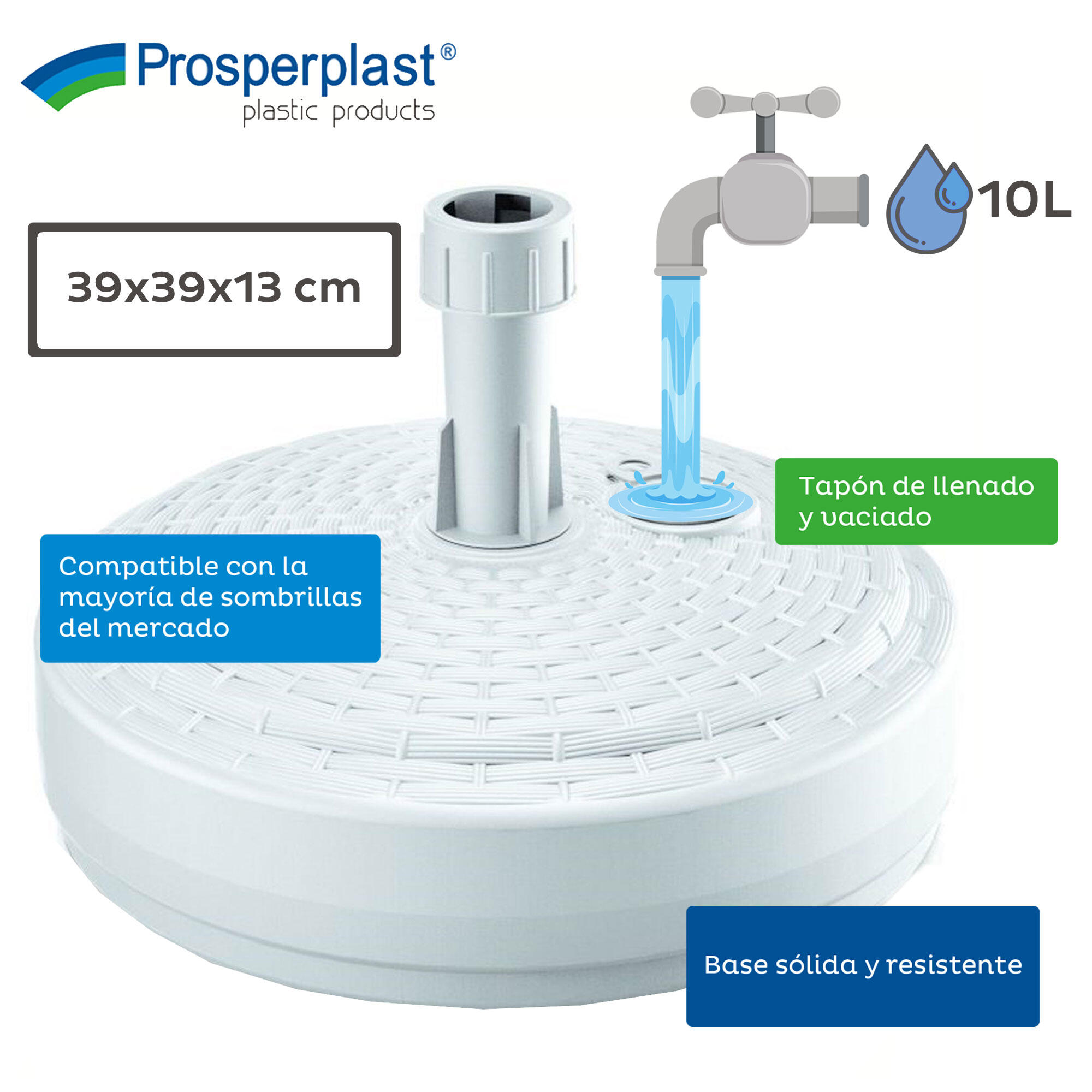 Podstawa do parasola Prosperplast wzór ratan 2/4