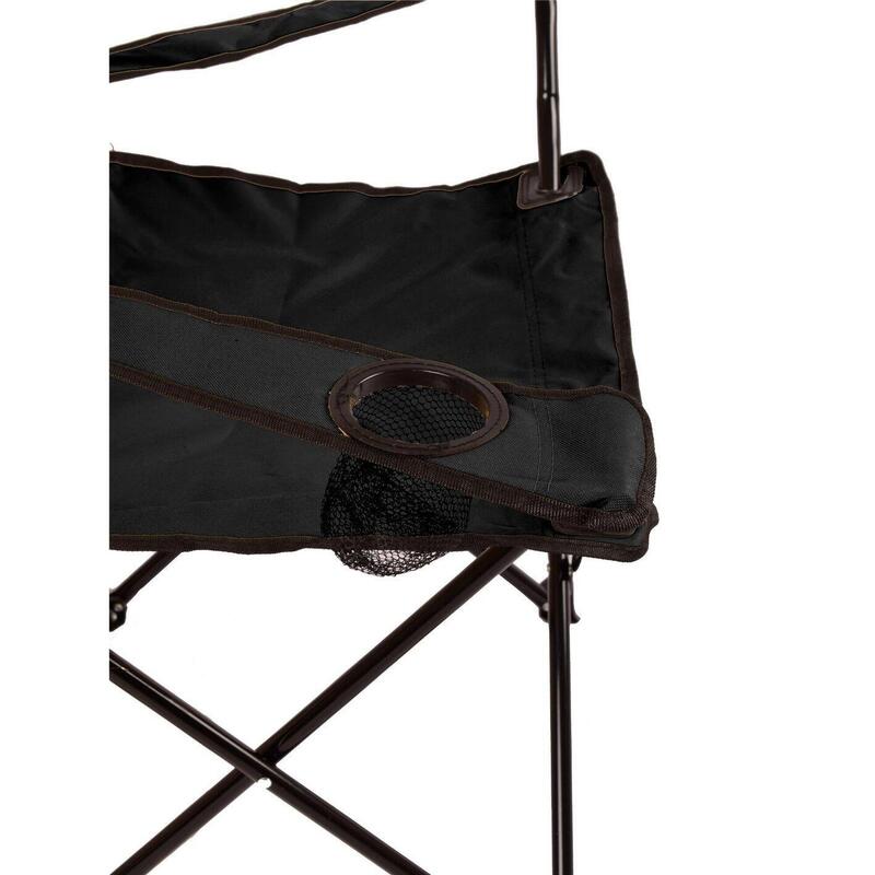 Silla de Camping Plegable de Acero con R JARDIN202 Negra Pack 2 uds