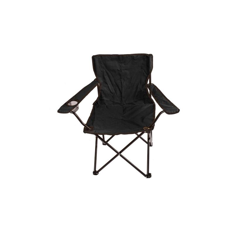 Silla de Camping Plegable de Acero con R JARDIN202 Negra Pack 2 uds