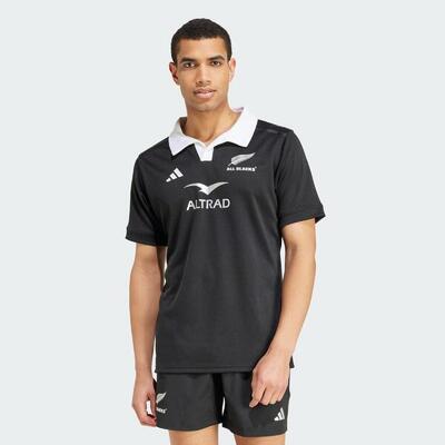 All blacks aeroready rugbyshirt met korte mouwen