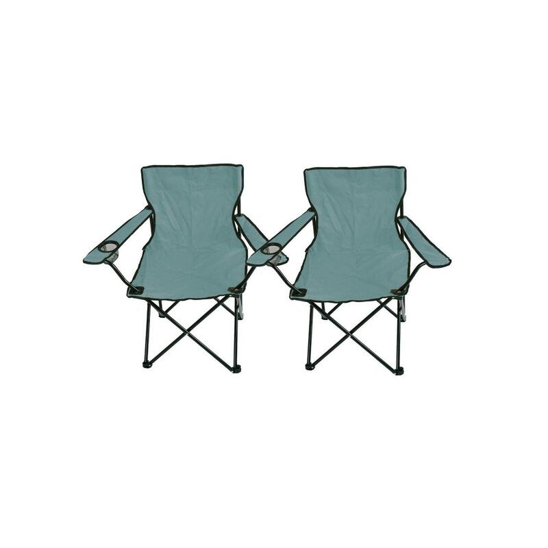 Silla de Camping Plegable de Acero con R JARDIN202 Gris Pack 2 uds