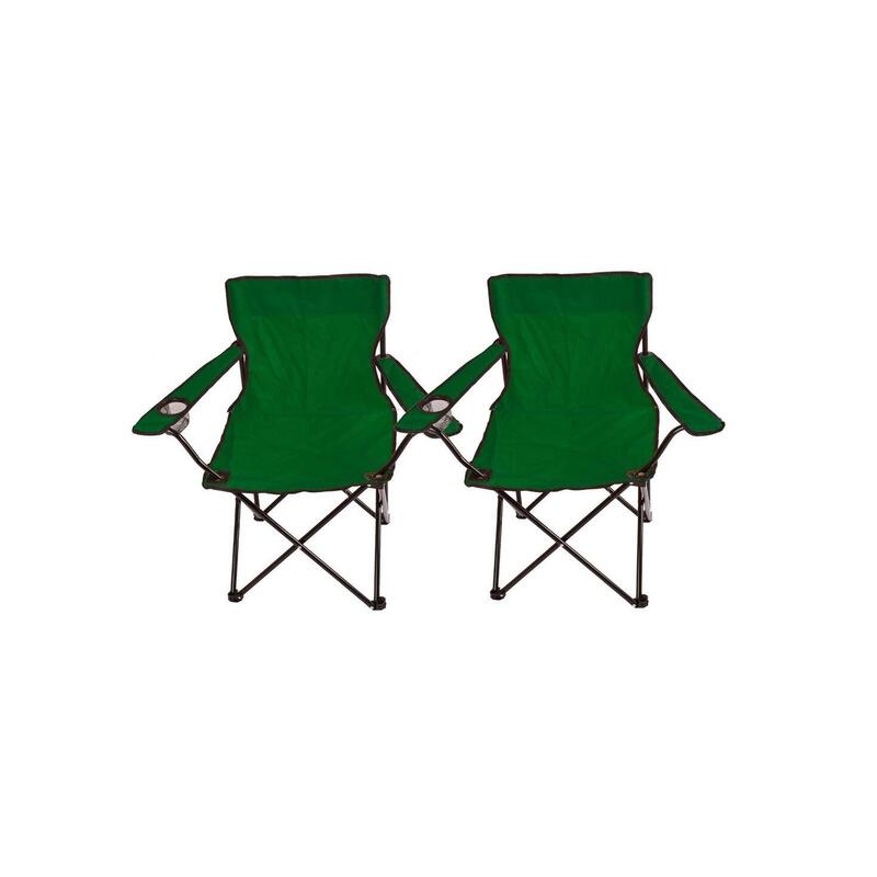 Silla de Camping Plegable de Acero con R JARDIN202 Verde Pack 2 uds