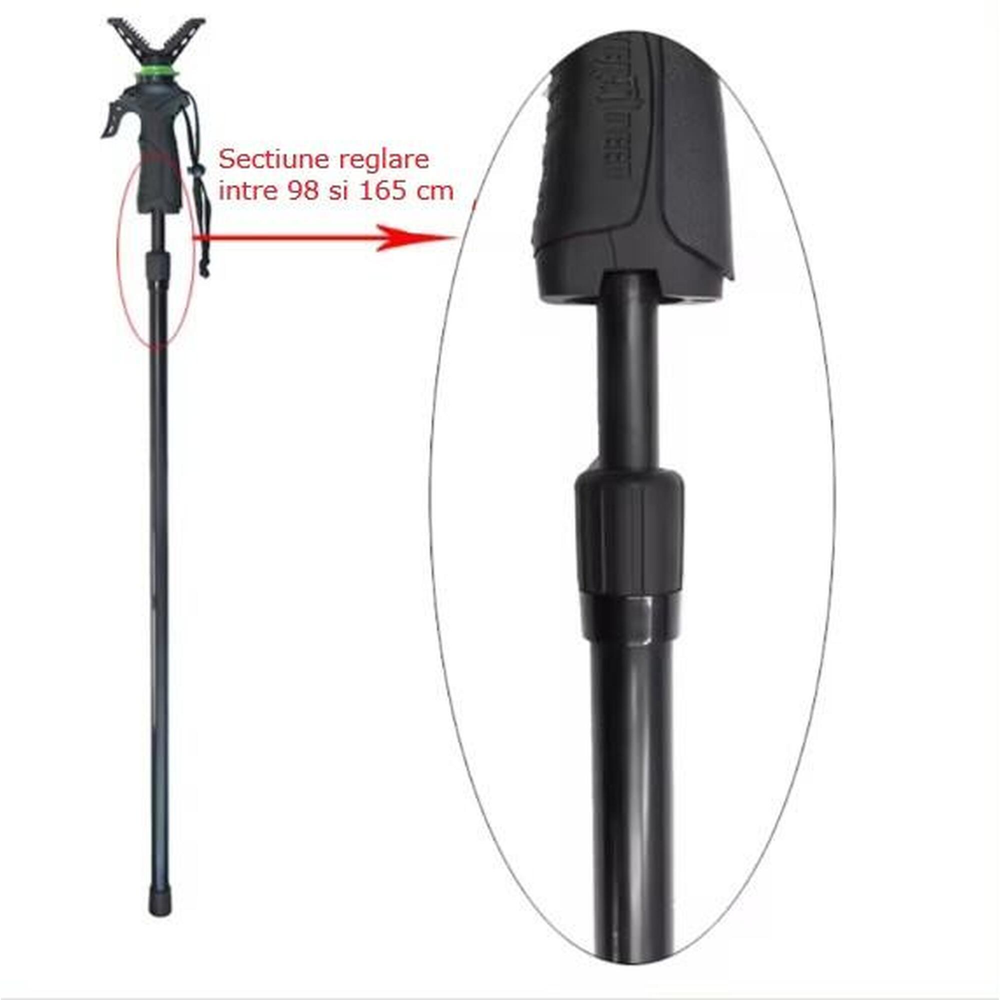 Monopod pentru vânătoare, din aluminiu, cu sistem de eliberare rapidă, ajustabiL