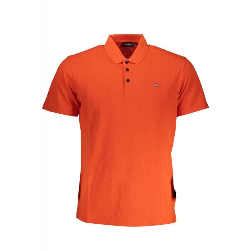 Tricou polo barbati din bumbac cu logo rosu